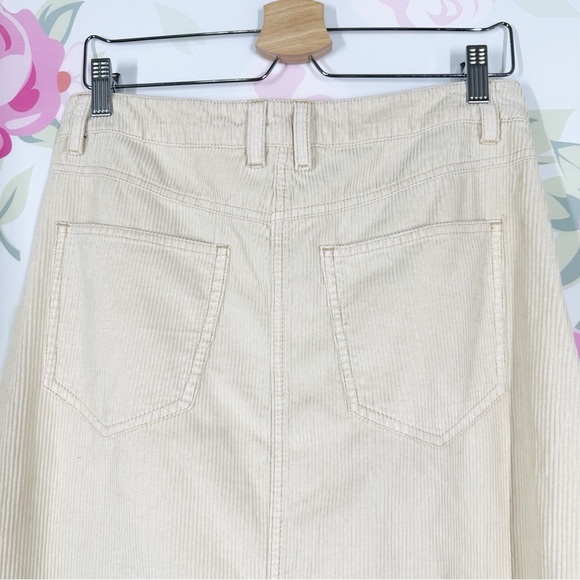 NEW Free People We The Free Come As You Are Cord Cream Beechwood Maxi Skirt 6 - Picture 11 of 13